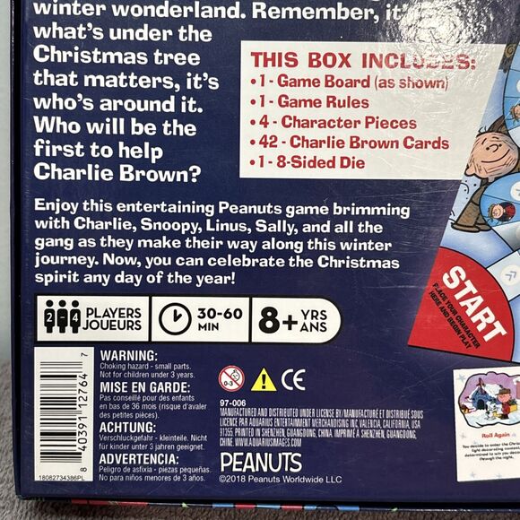 A Charlie Brown Christmas Journey Peanuts Board Game 2018 COMPLETE - Picture 8 of 10